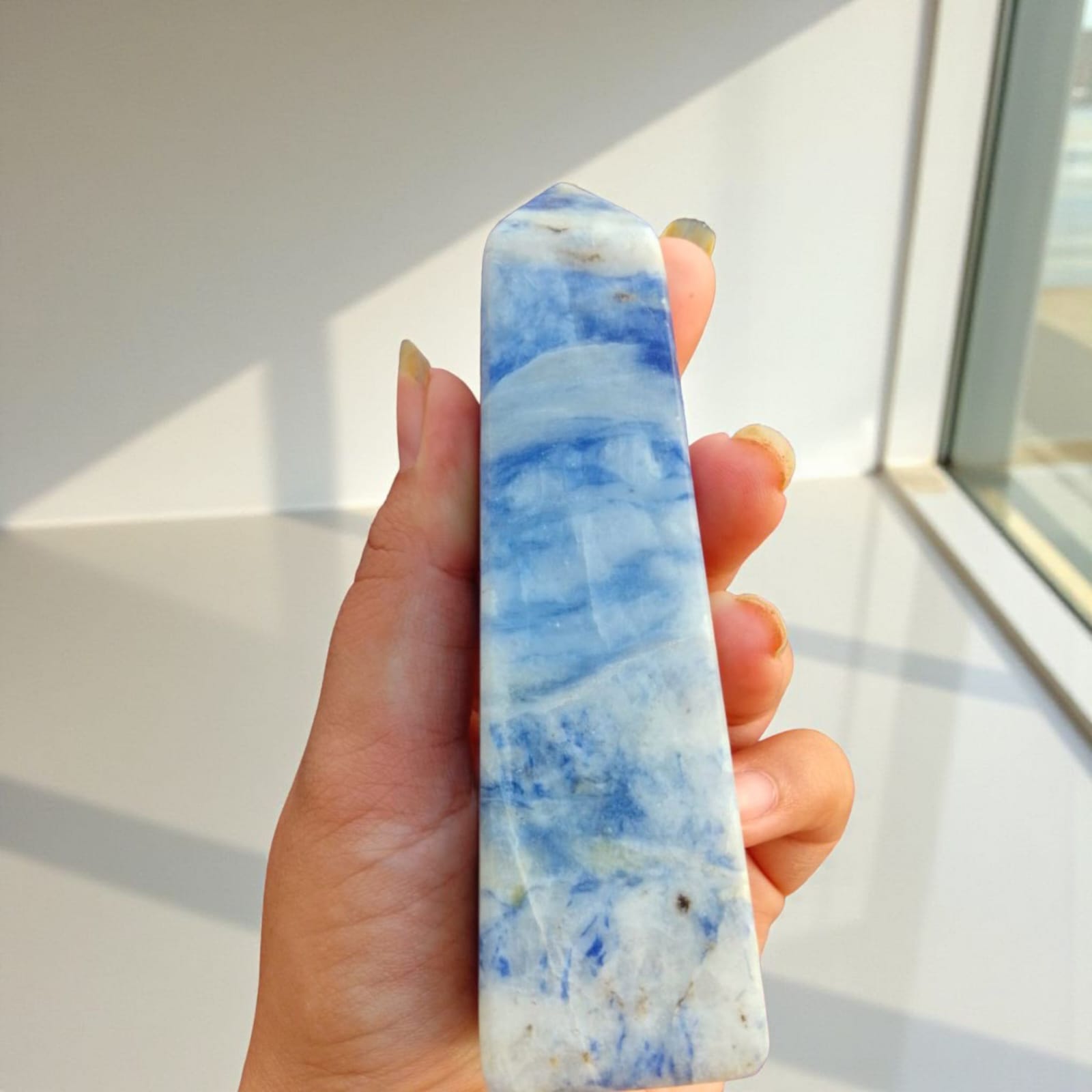 Afghanite Tower | High Vibration Stone for Intuition & Psychic Ability | Third Eye Chakra Crystal - Image 4